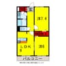 サンパティーク 2LDKの間取り