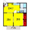 内房線/五井駅 徒歩15分 2階 築31年 2DKの間取り