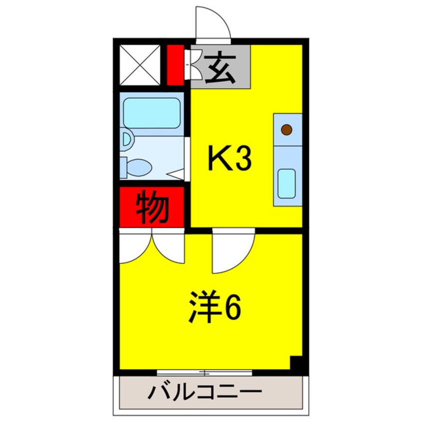 間取図 内房線/浜野駅 徒歩24分 3階 築30年