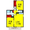 内房線/五井駅 バス:10分:停歩10分 2階 築25年 2LDKの間取り