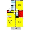 内房線/五井駅 徒歩11分 2階 築14年 2LDKの間取り
