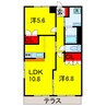 内房線/五井駅 徒歩17分 1階 築12年 2LDKの間取り