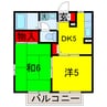 エクセル国分寺台Ａ・Ｂ 2DKの間取り