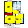 内房線/五井駅 バス:6分:停歩4分 1階 築31年 2DKの間取り