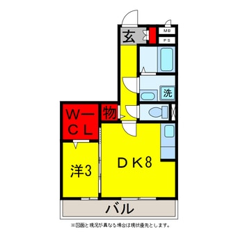 間取図 内房線/八幡宿駅 徒歩3分 3階 築16年