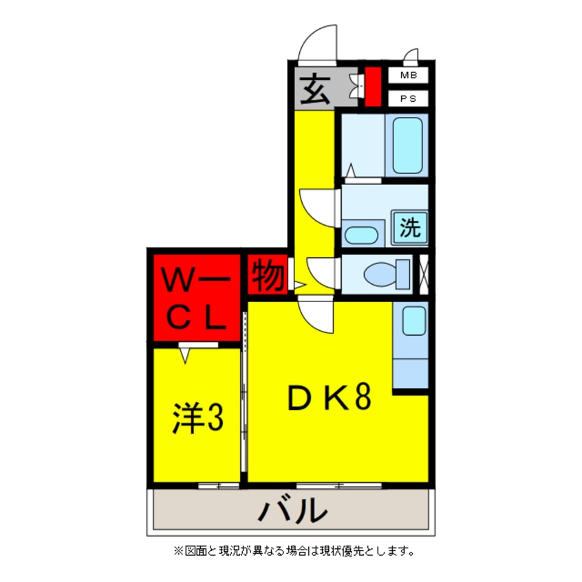 間取図 内房線/八幡宿駅 徒歩3分 3階 築16年