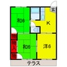 第2フォーブル国分寺 3Kの間取り