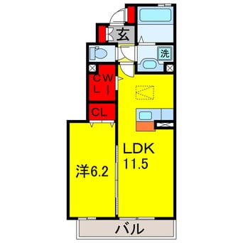 間取図 内房線/五井駅 徒歩17分 1階 築14年