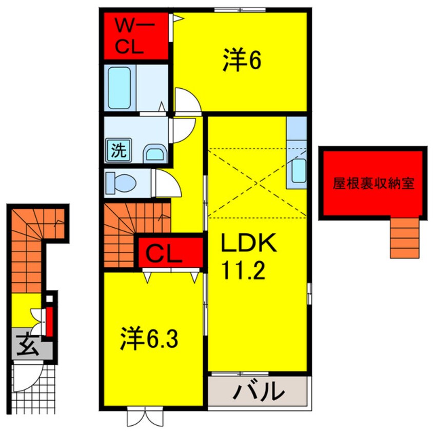 間取図 京成千葉線・千原線/ちはら台駅 バス9分神埼入口下車:停歩10分 2階 築12年