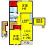 グレイスメゾンABCDE 2LDKの間取り