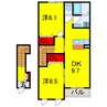 内房線/五井駅 徒歩15分 2階 築12年 2DKの間取り