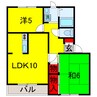 内房線/五井駅 徒歩12分 2階 築31年 2LDKの間取り