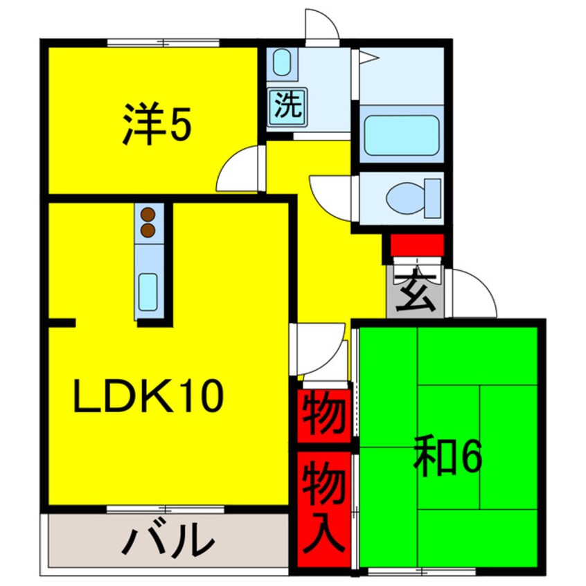 間取図 内房線/五井駅 徒歩12分 2階 築31年