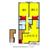 ヌーベルオーブ 2LDKの間取り