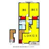 ヌーベルオーブ 2LDKの間取り