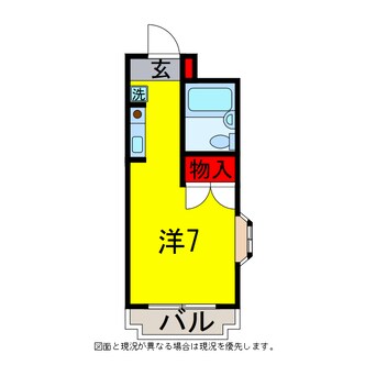 間取図 内房線/五井駅 徒歩5分 4階 築30年