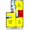 内房線/五井駅 バス:12分:停歩3分 3階 築11年 2LDKの間取り