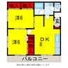 コーポ花村 2DKの間取り