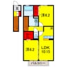 内房線/五井駅 徒歩18分 2階 築11年 2LDKの間取り