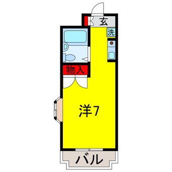 間取図 内房線/五井駅 徒歩5分 1階 築32年