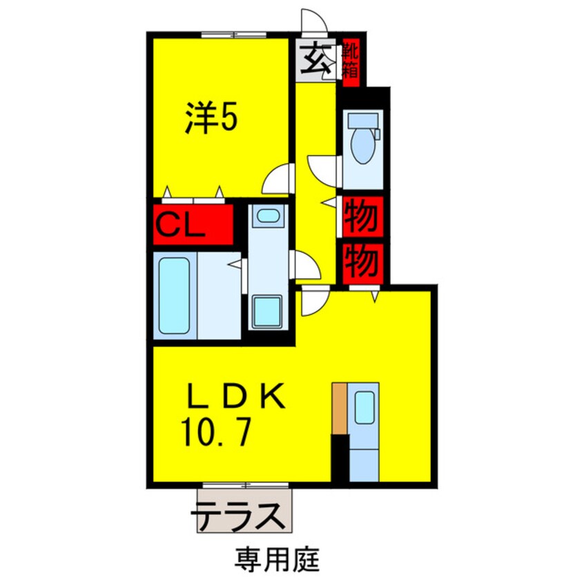 間取図 小湊鉄道/上総牛久駅 徒歩7分 1階 築10年