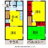内房線/五井駅 徒歩25分 1-2階 築41年 3DKの間取り