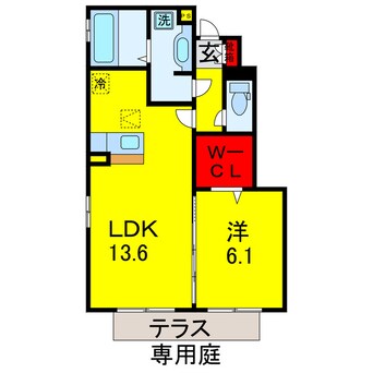 間取図 内房線/五井駅 徒歩25分 1階 築8年