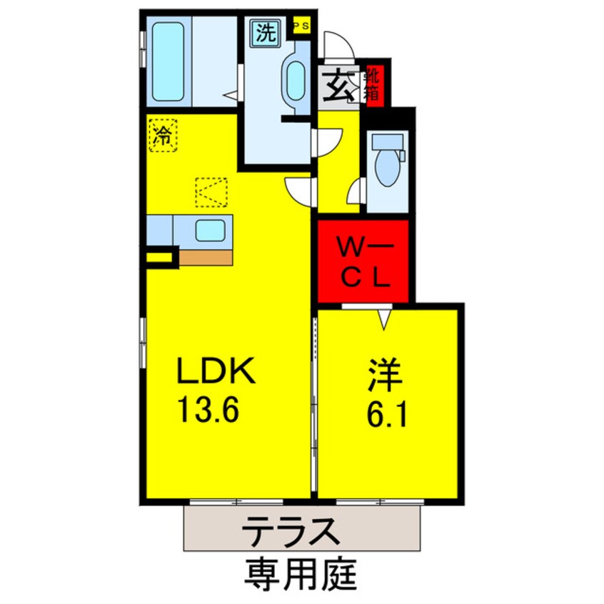 間取図 内房線/五井駅 徒歩25分 1階 築8年