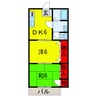 マルケイパレス 2DKの間取り
