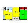 内房線/五井駅 徒歩3分 3階 築34年 2DKの間取り