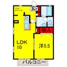 内房線/五井駅 徒歩15分 1階 築22年 1LDKの間取り
