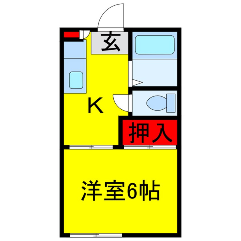 間取図 内房線/五井駅 徒歩25分 1階 築33年