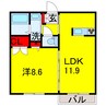 内房線/八幡宿駅 徒歩19分 2階 築8年 1LDKの間取り