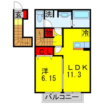間取図 内房線/五井駅 徒歩14分 2階 築9年