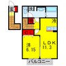 内房線/五井駅 徒歩14分 2階 築9年 1LDKの間取り