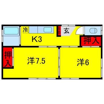 間取図 内房線/姉ケ崎駅 徒歩32分 1階 築50年