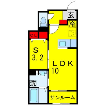 間取図 内房線/姉ケ崎駅 徒歩15分 1階 築7年