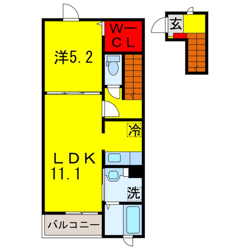 間取図 内房線/姉ケ崎駅 徒歩15分 2階 築7年