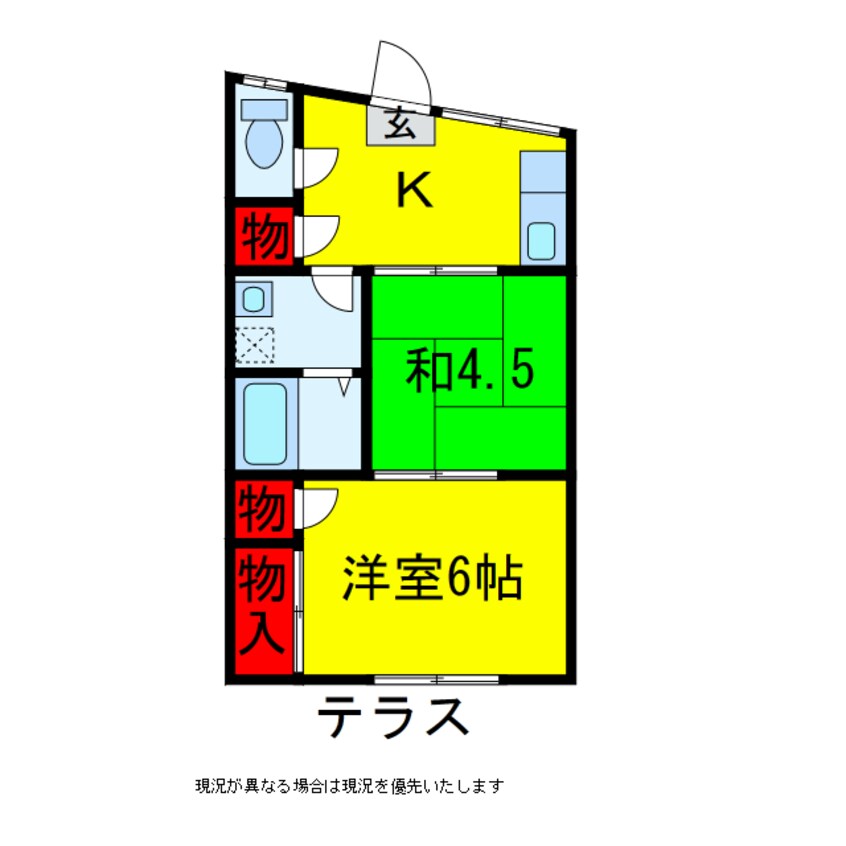 間取図 小湊鉄道/光風台駅 徒歩6分 1階 築38年