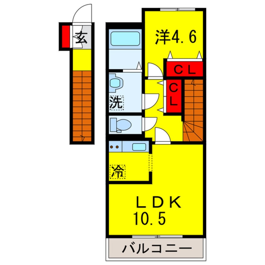 間取図 内房線/五井駅 徒歩5分 2階 築8年