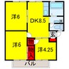 内房線/五井駅 バス:12分:停歩4分 2階 築36年 3DKの間取り