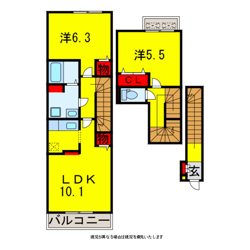 間取図 内房線/姉ケ崎駅 徒歩15分 1-2階 築7年