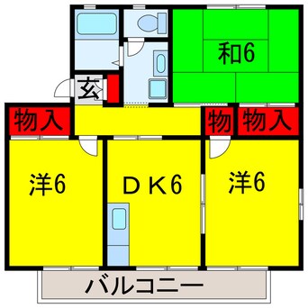 間取図 内房線/八幡宿駅 徒歩18分 1階 築30年