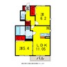 内房線/五井駅 バス:13分:停歩5分 1階 築8年 2LDKの間取り