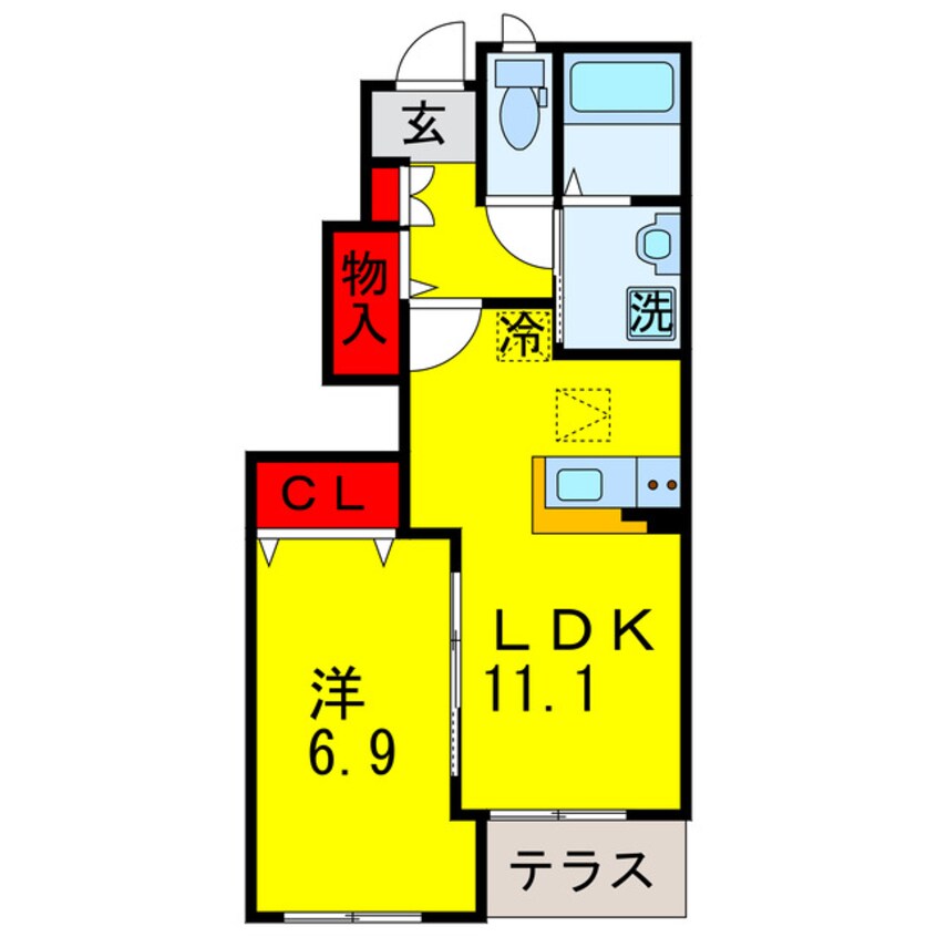 間取図 内房線/姉ケ崎駅 バス6分千種中学校入口下車:停歩4分 1階 築6年