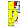 グリシーヌ 1LDKの間取り