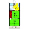 コーポCHIGUSAⅡ 2Kの間取り