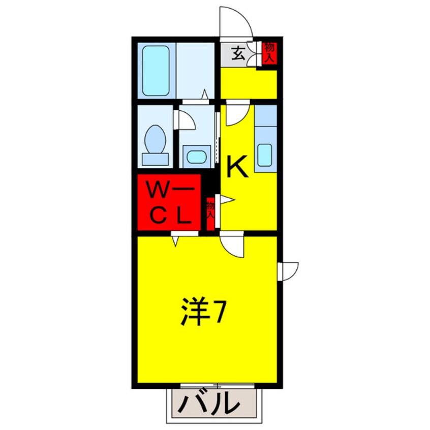 間取図 内房線/五井駅 徒歩10分 2階 築9年