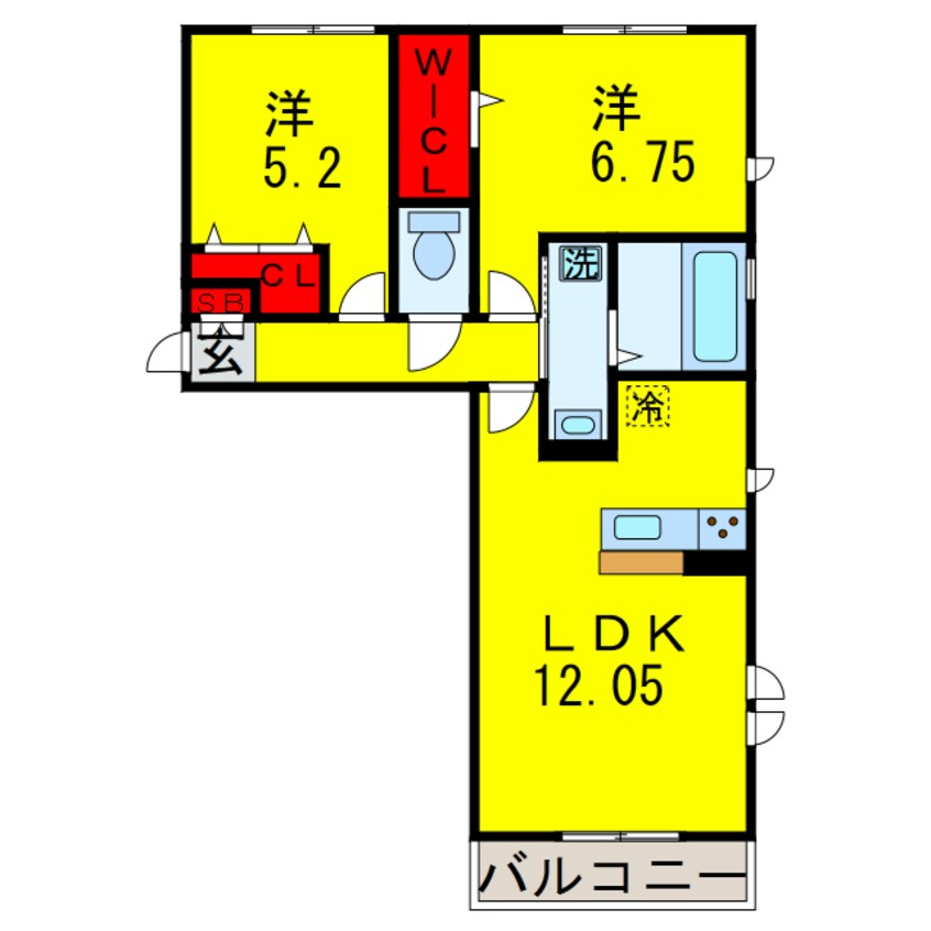 間取図 内房線/五井駅 バス9分根田/国分寺台下車:停歩5分 3階 築4年