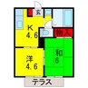 内房線/五井駅 徒歩23分 1階 築26年 2Kの間取り